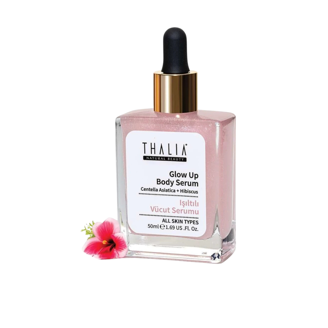 Thalia Shimmering Pink Glow Up Centella Asiatica & Hibiscus Body Serum 50 ml